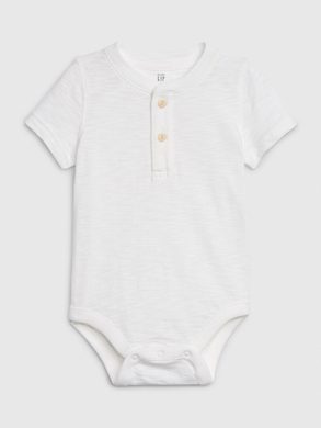 GAP 538783-01 Baby body s krátkým rukávem Bílá