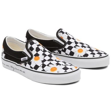 Checkered vans with daisies deals
