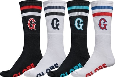 GLOBE Throwback Long Sock 4Pk Assorted - Pánské ponožky