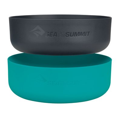 SEA TO SUMMIT DeltaLight Bowl Set 900ml &amp; 1000ml Pacific Blue &amp; Charcoal, Pacific Blue / Charcoal