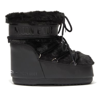 MOON BOOT ICON LOW FAUX FUR black