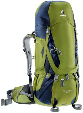 DEUTER Aircontact 45 + 10 moss-navy - turistický batoh