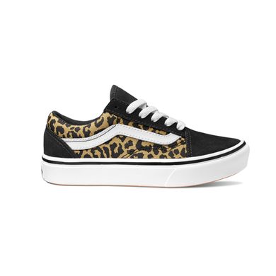 VANS JN COMFYCUSH OLD SKOOL (LEOPARD) BLACK/TRUEWHITE