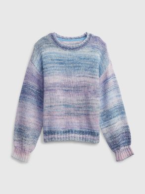 GAP 762324-03 Dětský pletený svetr melír Modrá