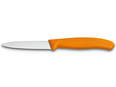 6.7636.L119 Nůž kuchyňský oranžový 8cm vlnka