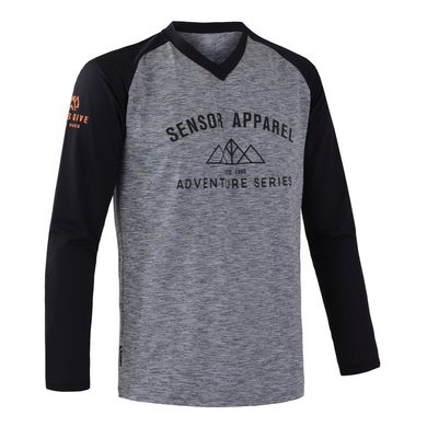 SENSOR CYKLO CHARGER men's free jersey long. sleeve, grey/black