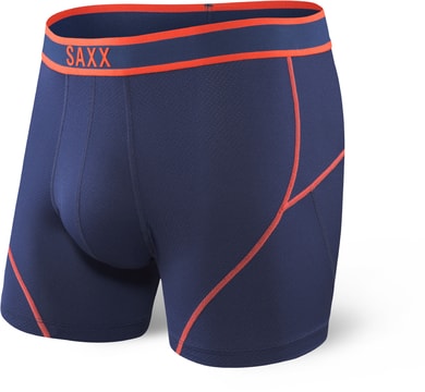 SAXX KINETIC BOXER BRIEF, midnight blue/orange