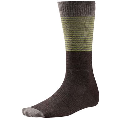 SMARTWOOL M TAILORED STRIPE CREW, chestnut h akce