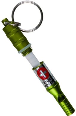 Emergency whistle with capsule