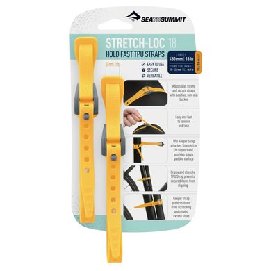 SEA TO SUMMIT Stretch-Loc 17 - 12mm x 450mm 2 Pack Yellow