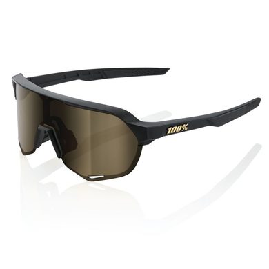 100% S2, Matte Black - Soft Gold Mirror Lens