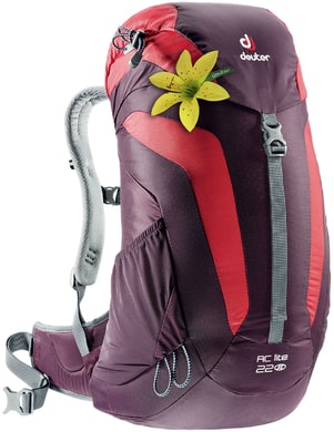 DEUTER AC Lite 22 SL Aubergine-fire - dámský turistický batoh