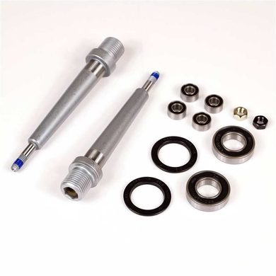 E*THIRTEEN Plus Flat Pedal Axle Rebuild Kit | For Both Pedals | Incl. Axles, Brgs, Seals, Nuts, and Dust Covers