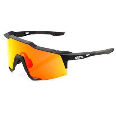 100% Speedcraft - Soft Tact Black - HiPER Red Multilayer Mirror Lens