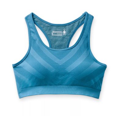 SMARTWOOL W SEAMLESS RACERBACK BRA, light ocean abyss