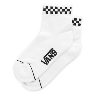 VANS PEEK-A-CHECK CREW SOCKS, White-Black