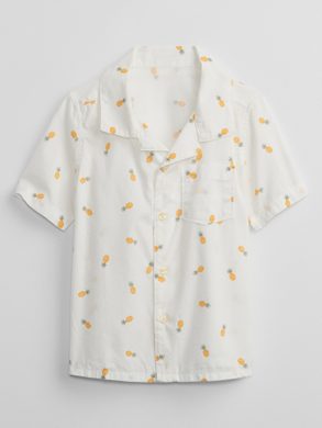 GAP 622450-04 Dětská košile s rozhalenkou Bílá