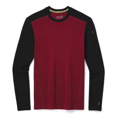 SMARTWOOL M MERINO 250 BASELAYER CREW, tibetan red heather-black