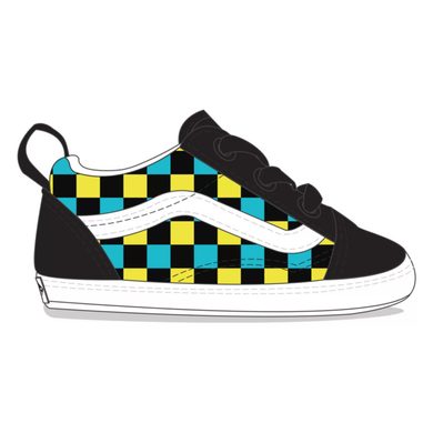 VANS IN Old Skool Crib (NEON GLOW CHECK)BLK/MLTI