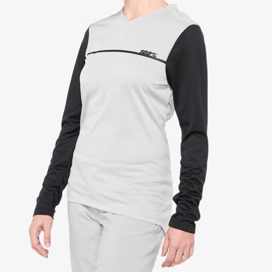 100% RIDECAMP Women's Long Sleeve Jersey Grey/Black