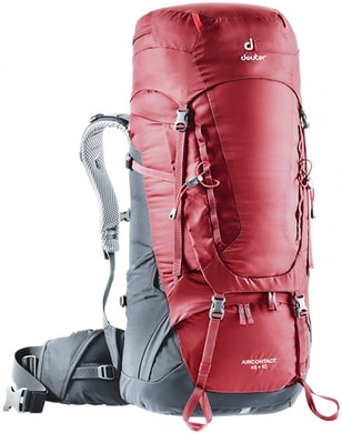 DEUTER Aircontact 45 + 10 cranberry-graphite