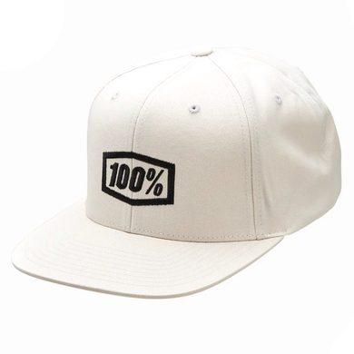 100% ICON Snapback Cap AJ Fit Silver Grey