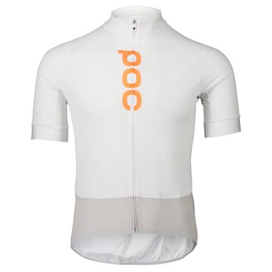 POC M's Essential Road Logo Jersey Hydrogen White/Granite Grey