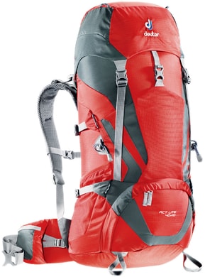 DEUTER ACT Lite 40 + 10 - turistický batoh červený