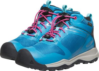 KEEN WANDURO MID WP YOUTH, fjord blue/fuchsia purple