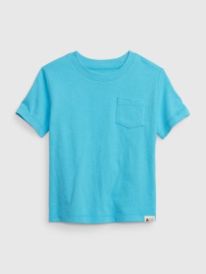 GAP 669948-46 Dětské tričko s kapsičkou Modrá