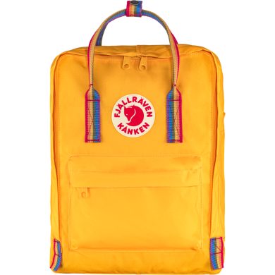 FJÄLLRÄVEN Kånken Rainbow 16 Warm Yellow-Rainbow Pattern