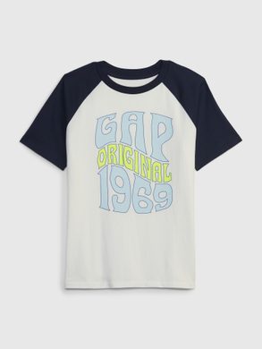 GAP 636386-01 Dětské tričko s potiskem Bílá