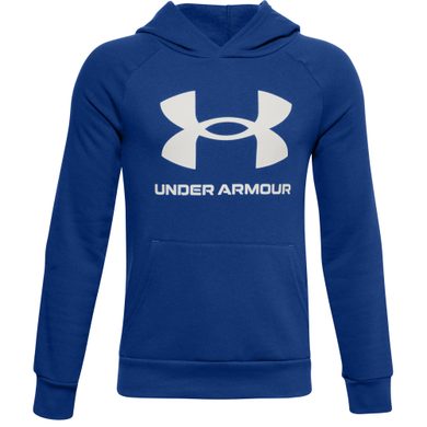 UNDER ARMOUR UA RIVAL FLEECE HOODIE KID, Blue/white