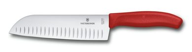 VICTORINOX 6.8521.17G Swiss Classic Santoku knife, red