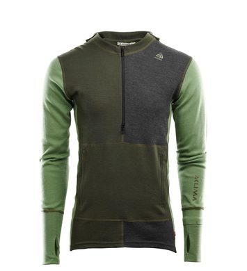ACLIMA WarmWool Hood Sweater Net M zelená/ Dill / Marengo