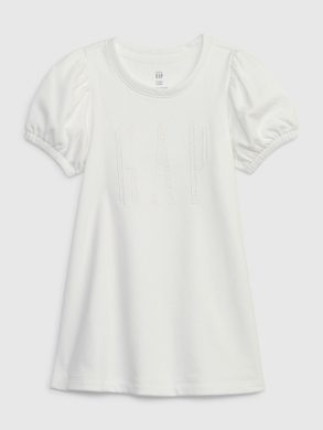 GAP 712896-00 Dětské šaty s logem Bílá