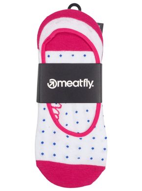 MEATFLY Meatfly Low Socks Triple Pack, Fuchsia Dots