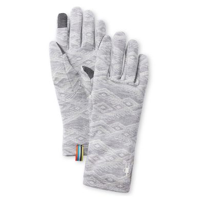 SMARTWOOL MERINO 250 PATTERN GLOVE, light grey mountain fairisle