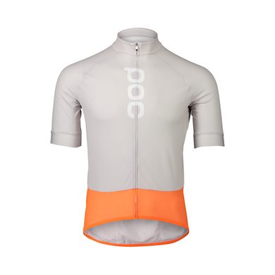 POC M's Essential Road Logo Jersey Granite Grey/Zink Orange