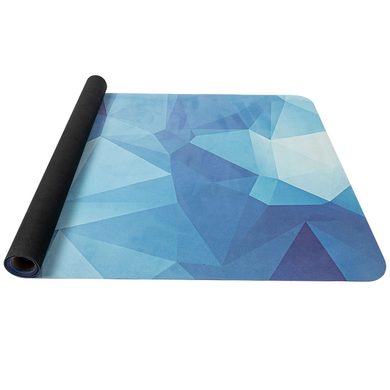 YATE Yoga mat natural rubber, pattern K, 1 mm - blue crystal