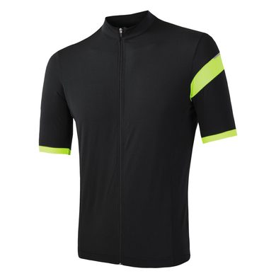 SENSOR CYKLO CLASSIC pánský dres kr.rukáv celozip, černá/reflex žlutá