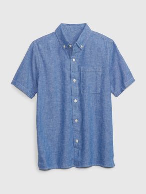 GAP 824556-01 Dětská lněná košile Modrá