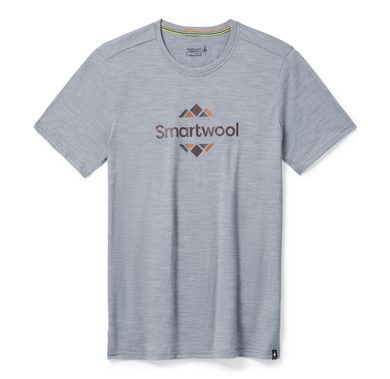 SMARTWOOL M MERINO SPORT 150 SMW LOGO GRAPHIC TEE, light gray heather