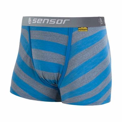 SENSOR MERINO ACTIVE pánské trenky modrá pruhy