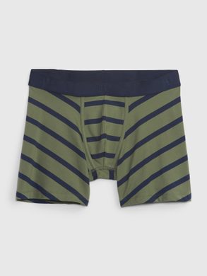 GAP 489654-07 Pruhované boxerky Zelená