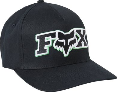 FOX Ellipsoid Flexfit Hat, Black/White