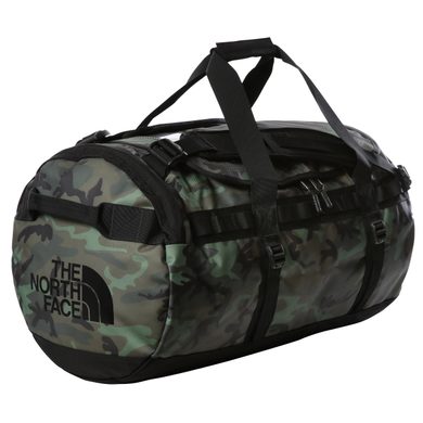 THE NORTH FACE BASE CAMP DUFFEL M, 71L THYME BRUSHWOOD CAMO PRINT/TNF BLACK