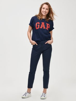 GAP 375755-04 Kalhoty skinny ankle bi-stretch Tmavě modrá