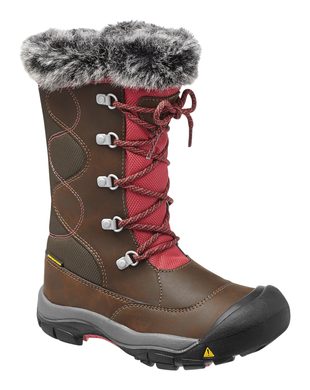 KEEN KELSEY BOOT WP K, brown/rose - dětské outdoorové boty