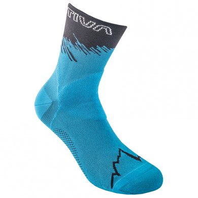 LA SPORTIVA Ultra Running Socks, Black/Lagoon